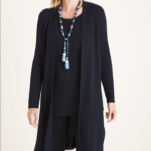 NWT Chico’s Black Duster Open Cardigan Size 3 / XL